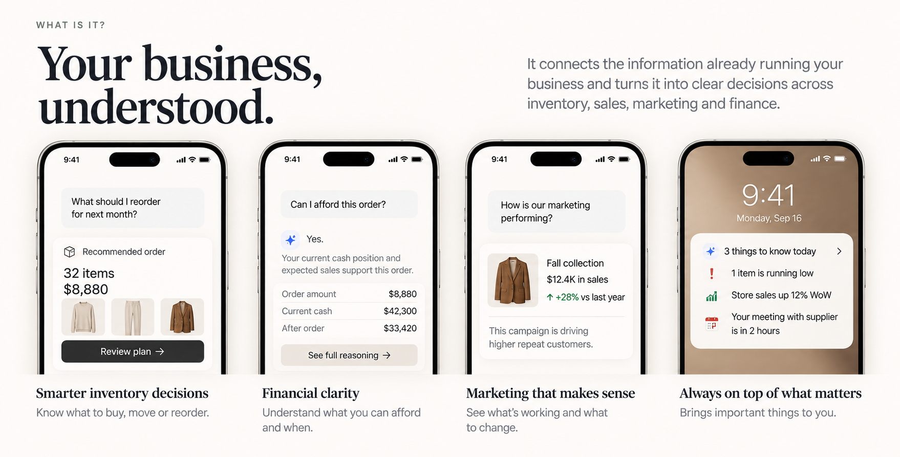 Your business, understood